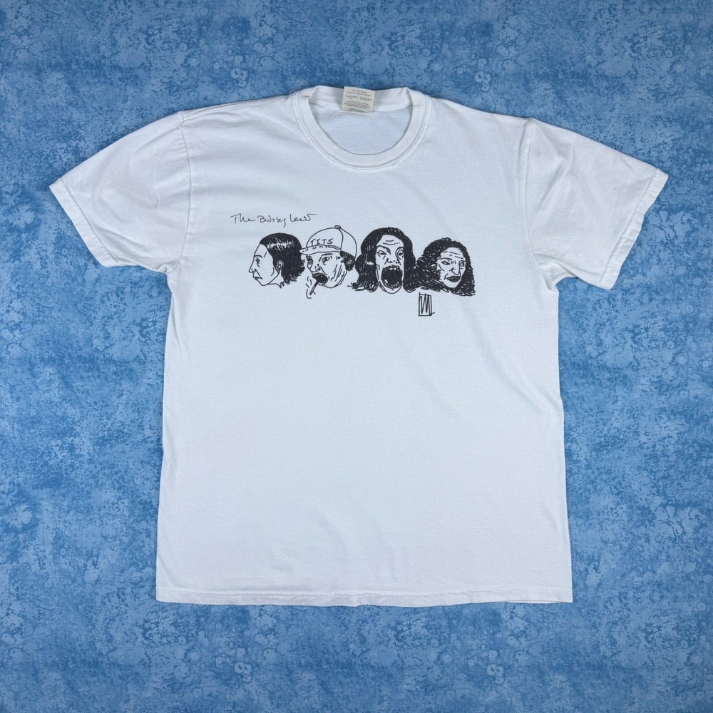 The Bobby Lees Band T-Shirt Mens Medium White Comfort Colors Garage Punk Graphic
